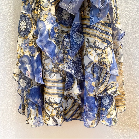 Robbie Bee Ruffled Floral Fitted Lined SZ 6 Twirl Dress - Picture 3 of 9